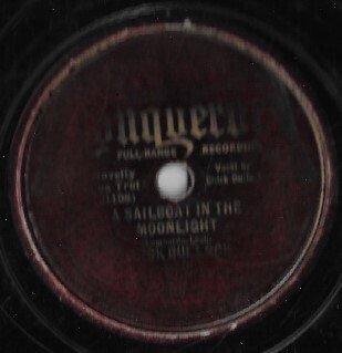 Bullock, Chick / A Sailboat in the Moonlight | Conqueror 8874 | 10 Inch Shellac Single (78 RPM) | May 1937