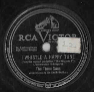 Three Suns, The / I Whistle a Happy Tune | RCA Victor 20-4122 | 10 Inch Shellac Single (78 RPM) | 1951