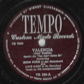 Kern, Herb / Valencia | Tempo TR-988 | 10 Inch Shellac Single (78 RPM)