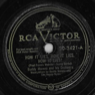 Moreno, Buddy / How It Lies, How It Lies, How It Lies! | RCA Victor 20-3421 | 10 Inch Shellac Single (78 RPM) | 1948