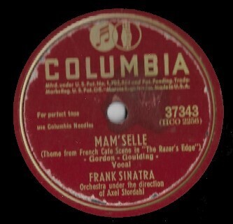 Sinatra, Frank / Mam'selle | Columbia 37343 | 10 Inch Shellac Single (78 RPM) | April 1947