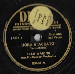 Waring, Fred / Hora Staccato | Decca 23461 | 10 Inch Shellac Single (78 RPM) | November 1945