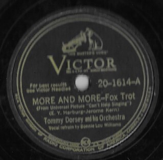 Dorsey, Tommy / More and More | Victor 20-1614 | 10 Inch Shellac Single (78 RPM) | January 1945