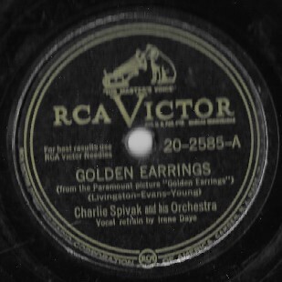 Spivak, Charlie / Golden Earrings | RCA Victor 20-2585 | 10 Inch Shellac Single (78 RPM) | December 1947