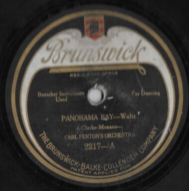 Fenton, Carl / Panorama Bay | Brunswick 2317 | 10 Inch Shellac Single (78 RPM) | October 1922