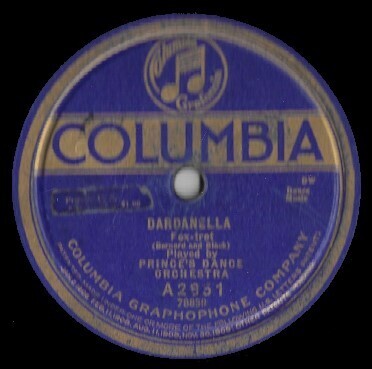 Prince's Dance Orchestra / Dardanella | Columbia A-2851 | 10 Inch Shellac Single (78 RPM) | 1920