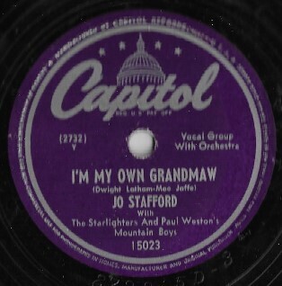 Stafford, Jo / I&#39;m My Own Grandmaw | Capitol 15023 | 10 Inch Shellac Single (78 RPM) | March 1948
