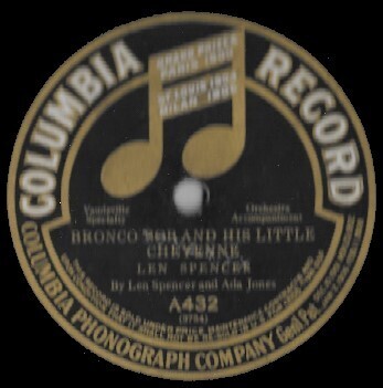 Spencer, Len / Bronco Bob and His Little Cheyenne | Columbia A-432 | 1908
