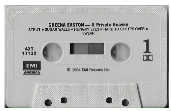 Easton, Sheena / A Private Heaven | EMI America 4XT-17132 | September 1984