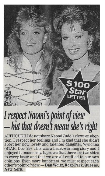Judds, The / I Respect Naomi's Point of View | Magazine Article | 1993