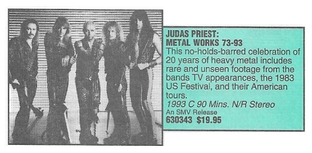 Judas Priest / Metal Works 73-93 | Magazine Ad | 1993