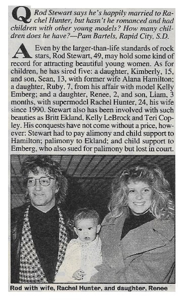 Stewart, Rod / Happily Married to Rachel Hunter | Magazine Article | December 1994