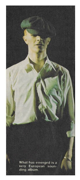 Bowie, David / Standing-White Shirt-Hat | Magazine Photo | June 1977