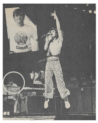 Rolling Stones, The / On Stage-Mick Jagger Jumping-Ian Stewart Inset / 1976