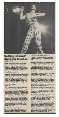 Rolling Stones, The / Random Quotes (1970-1976) / 1976
