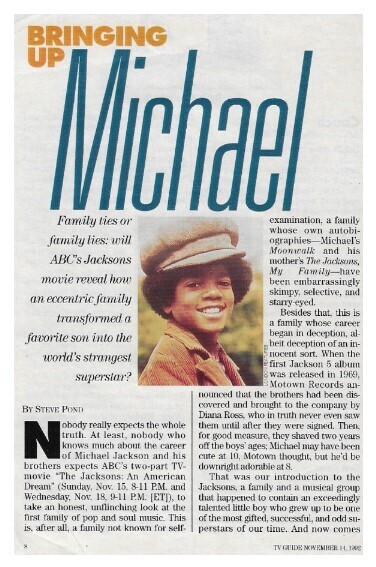 Jackson, Michael / Bringing Up Michael | Magazine Article | November 1992