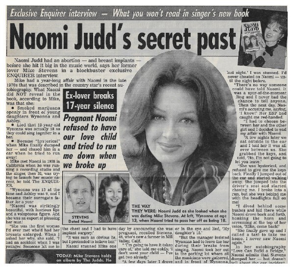 Judd, Naomi / Noami Judd&#39;s Secret Past | Magazine Article | 1994