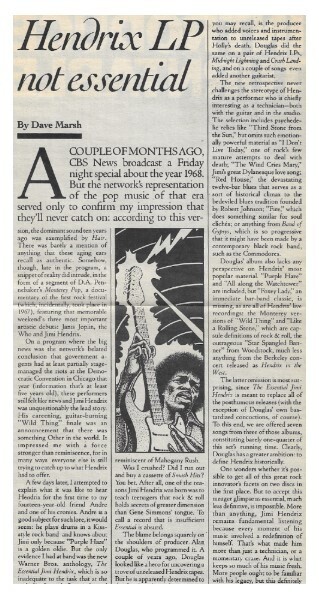 Hendrix, Jimi / Hendrix LP Not Essential / 1078