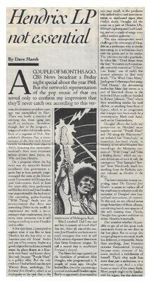 Hendrix, Jimi / Hendrix LP Not Essential / 1078