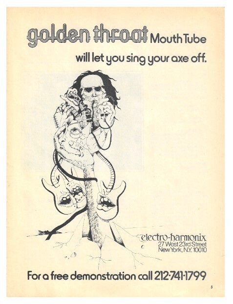 Electro-Harmonix / Golden Throat Mouth Tube | Magazine Ad | 1977
