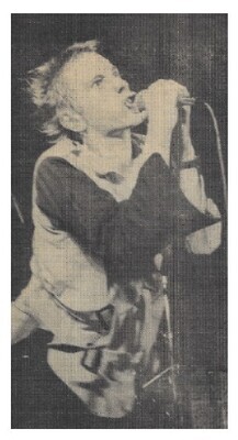 Sex Pistols, The / Johnny Rotten On Stage in Manchester, UK / 1976