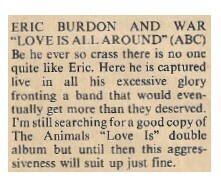 Burdon, Eric (+ War) | Love Is All Around / 1977