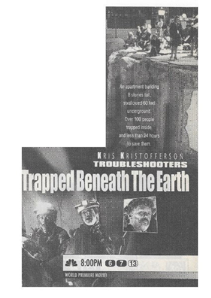 Kristofferson, Kris / Troubleshooters: Trapped Beneath the Earth | Magazine Ad | 1993