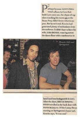 Kravitz, Lenny / With Bruce Springsteen at The Stone Pony / 1989