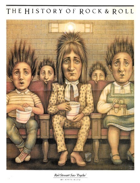 Stewart, Rod / Rod Stewart Sees Psycho | Magazine Cartoon | January 1989