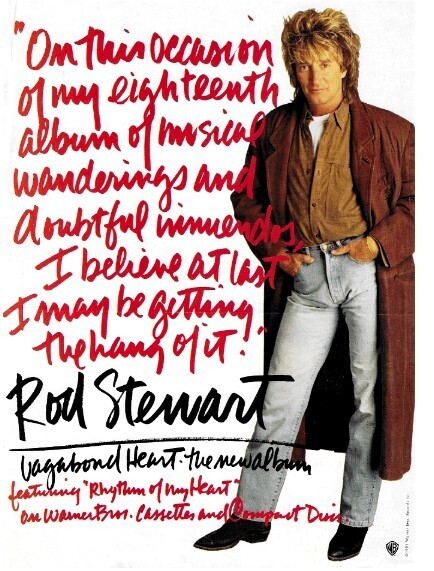 Stewart, Rod / Vagabond Heart | Magazine Ad | April 1991
