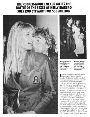 Stewart, Rod / Kelly Emberg Sues Rod Stewart for $35 Million / 1991
