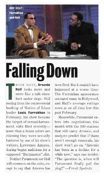 Hall, Arsenio / Falling Down | Magazine Article | April 1994 | Louis Farrakhan