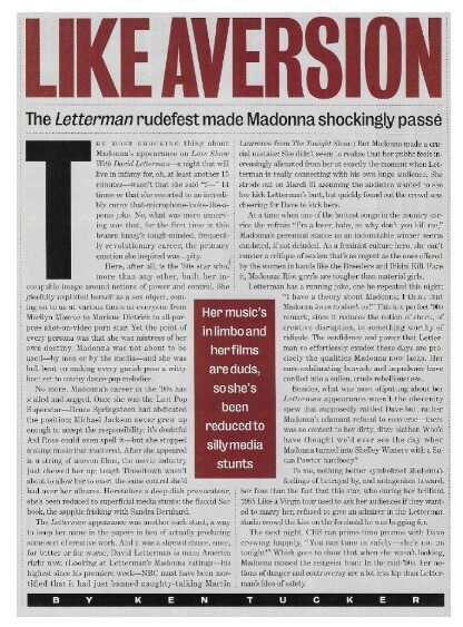 Madonna / Like Aversion / 1994