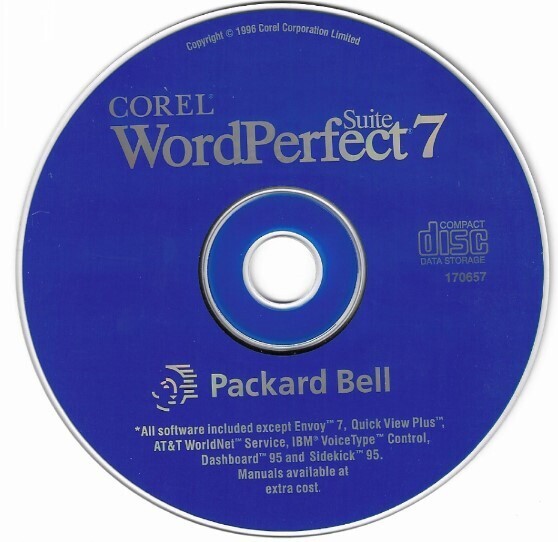 Corel / WordPerfect Suite 7 | Packard Bell | 1996