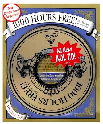 America Online / Version 7.0 | 1000 Hours Free! | 2001 | Lion Coat of Arms Design