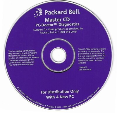 Packard Bell / Master CD | PC-Doctor Diagnostics | 1996