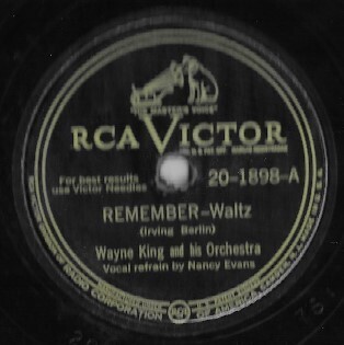 King, Wayne / Remember | RCA Victor 20-1898 | 1946