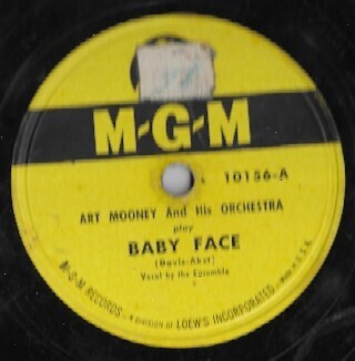 Mooney, Art / Baby Face | MGM 10156 | 10 Inch Shellac Single (78 RPM) | March 1948