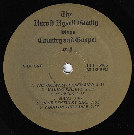 Hysell, Harold (Family) / Sings Country and Gospel #3 | HHF-5185