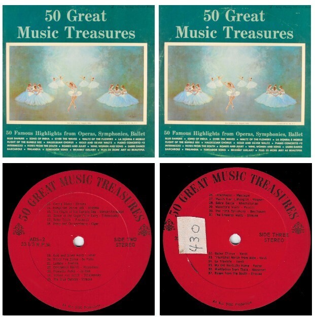 Various Composers / 50 Great Music Treasures | All Disc ADS-2 | 1962