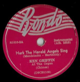 Griffin, Ken / Hark the Herald Angels Sing | Rondo R-1010 | 10 Inch Shellac Single (78 RPM) | 1949