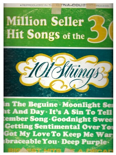 101 Strings / Million Seller Hits of the 30&#39;s | Somerset SF-21000 | 12 Inch Vinyl Album (33 RPM) | 1964