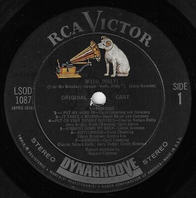 Original Cast / Hello, Dolly! | RCA Victor LSOD-1087 | 12 Inch Vinyl Album (33 RPM) | 1964