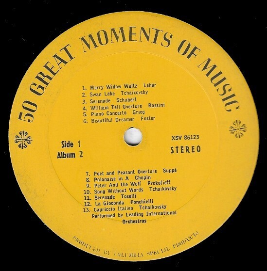 Various Composers / 50 Great Moments of Music - Album 2 | Columbia Special Products | 12 Inch Vinyl Album (33 RPM)