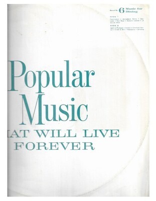 Bowen, Hill / Music For Dining | Reader&#39;s Digest RDM-31-6 | 1961