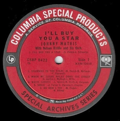 Mathis, Johnny / I&#39;ll Buy You a Star | Columbia Special Products CSRP-8423 | 12 Inch Vinyl Album (33 RPM) | February 1961
