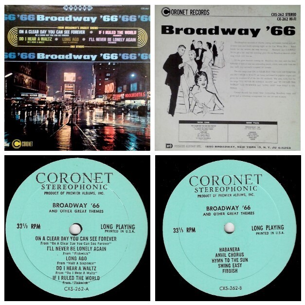 Uncredited Artists / Broadway &#39;66 | Coronet CXS-262 | 12 Inch Vinyl Album (33 RPM) | 1966