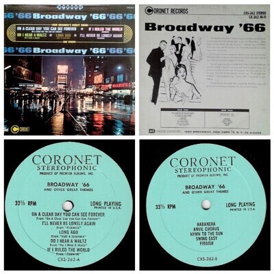 Uncredited Artists / Broadway &#39;66 | Coronet CXS-262 | 12 Inch Vinyl Album (33 RPM) | 1966