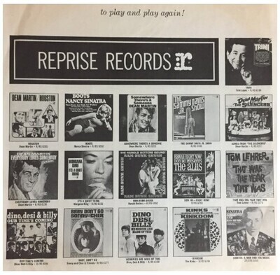 Reprise / To Play and Play Again! | 12 Inch Record Company Inner Sleeve | 1966
