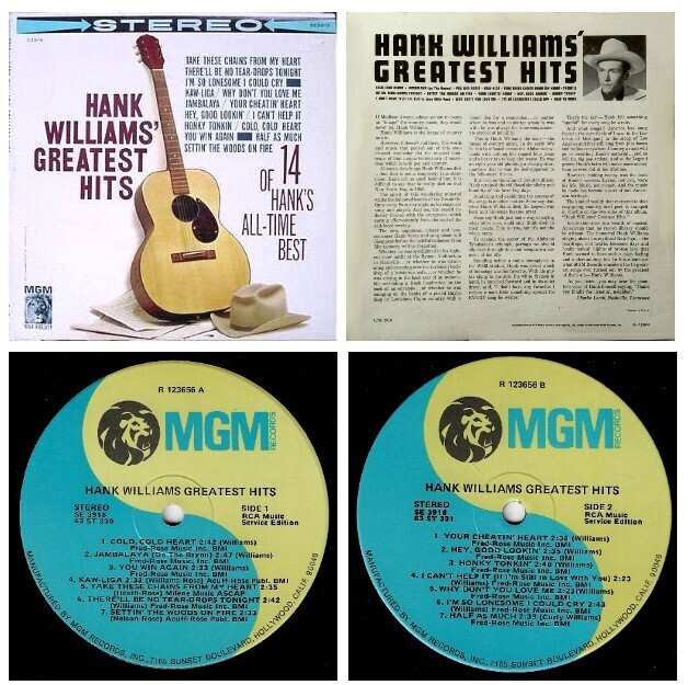 Williams, Hank / Hank Williams&#39; Greatest Hits | MGM SE-3918 | 12 Inch Vinyl Album (33 RPM) | 1968
